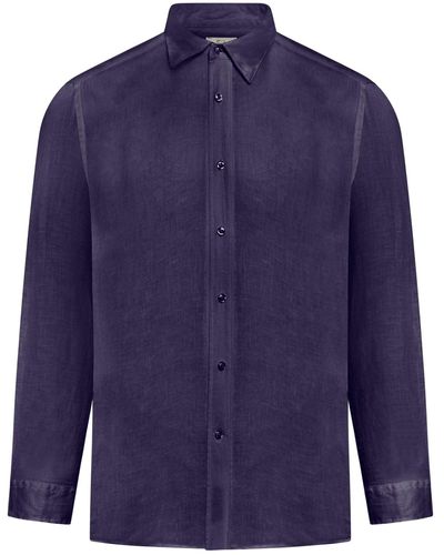 Woolrich Camicia in lino - Blu