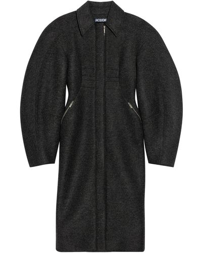Jacquemus Single Breasted Coat - Black
