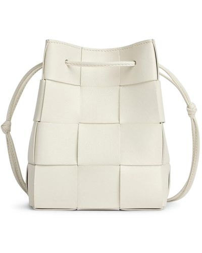 Bottega Veneta Small Bucket Cassette Bag - White