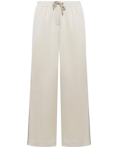 Brunello Cucinelli Regular & Straight Leg Pants - White