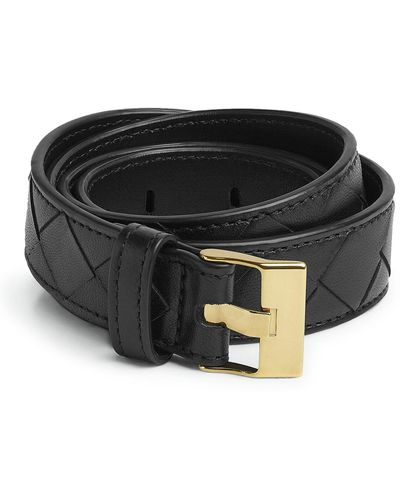 Bottega Veneta Braided Watch Belt - Black