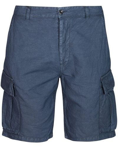 Original Vintage Style Cargo Shorts - Blue
