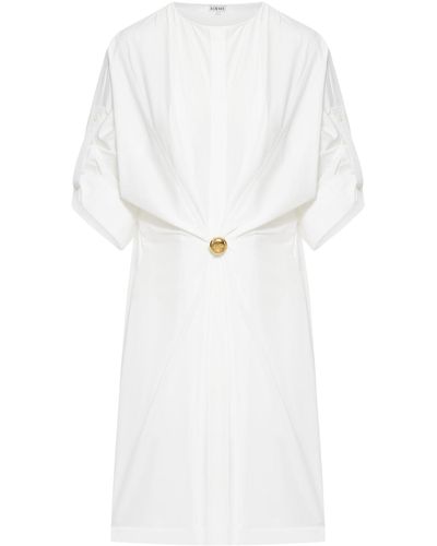 Loewe Pebble Dress In Cotton - White