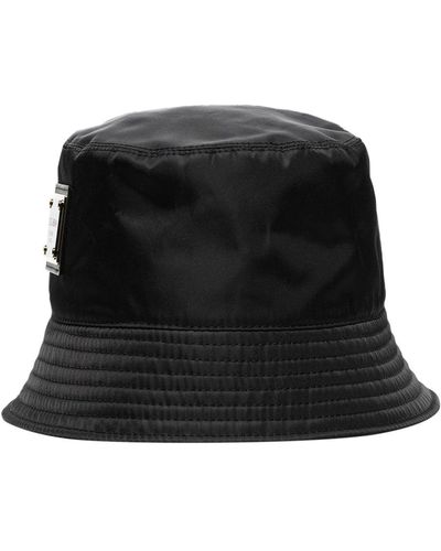 Dolce & Gabbana Cappello bucket con applicazione - Nero