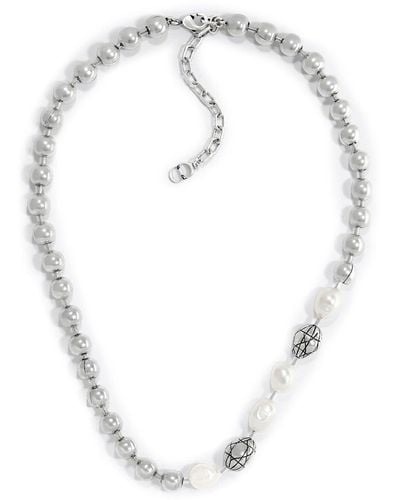 Dior Cannage Necklace - White