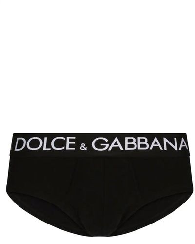 Dolce & Gabbana SLIP CON LOGO - Nero