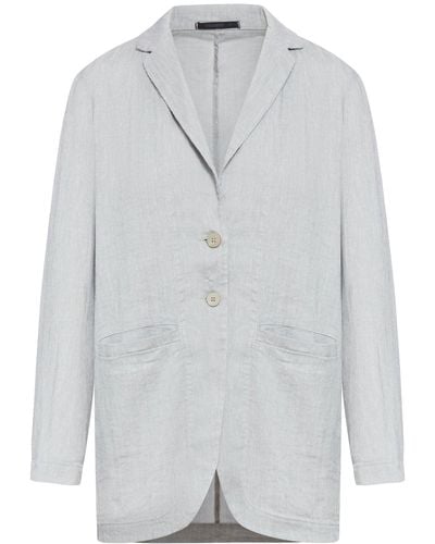 Transit Linen Blend Jacket - Grey