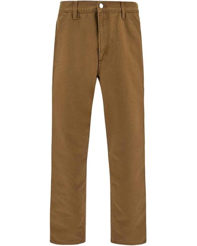 Carhartt Straight-leg 12 Oz Organic Cotton Canvas Trousers - Natural