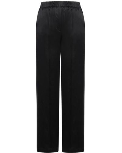 Loewe Silk Pajama Style Pants - Black