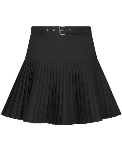 Dior Pleated Mini Skirt - Black