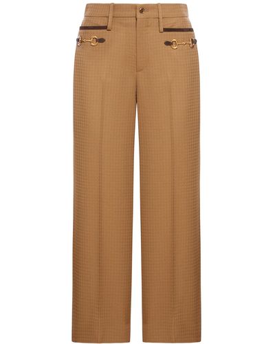 Gucci Pantaloni sartoriali con dettaglio morsetto - Neutro