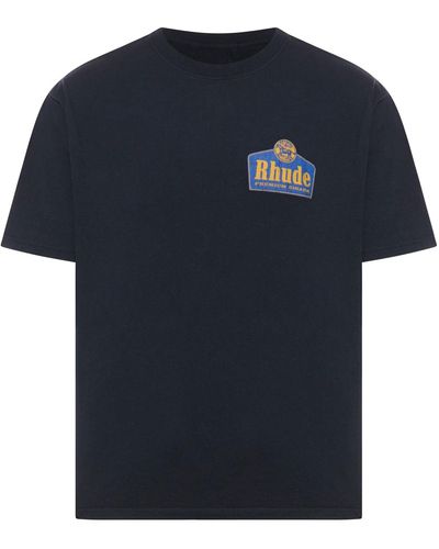 Rhude T-shirt con stampa - Blu