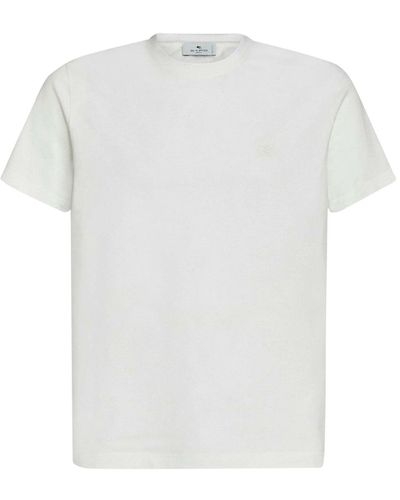 Etro T-shirt in cotone con stampa paisley - Bianco