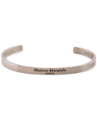 Maison Margiela Logo-engraved Cuff Bracelet - Multicolour