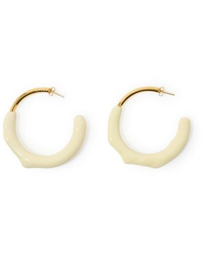 Sunnei Rubberized Hoop Earrings - Metallic