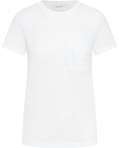 Max Mara T-shirt in jersey di cotone - Bianco