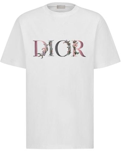 Dior T-SHIRT DIOR con logo FLOWERS OVERSIZE - Bianco