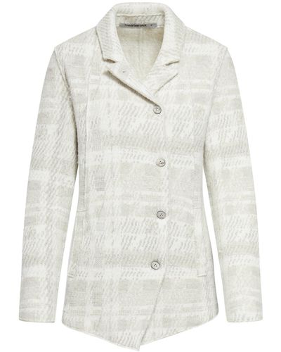 Transit Asymmetrical Wool Jacket - White