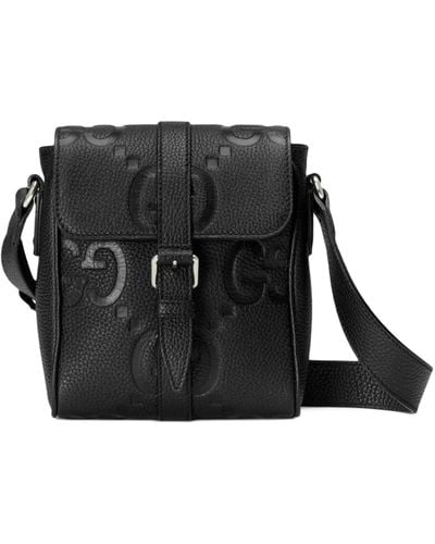 Gucci Small Jumbo gg Fabric Shoulder Bag - Black