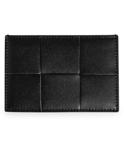 Bottega Veneta Men`s Intrecciato Urban Leather Card Holder - Black