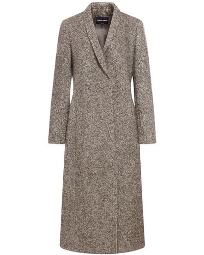 Giorgio Armani Single Breasted Coat - Gray