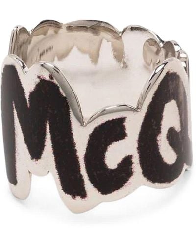 Alexander McQueen Graffiti Logo Ring - Multicolour