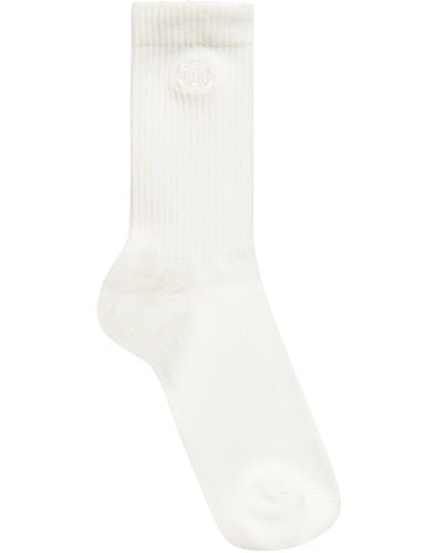 Celine Ribbed Socks - White