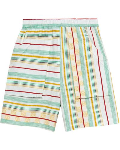 Loewe-Paulas Ibiza Stripe Workwear Shorts - Green