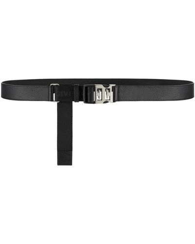 Givenchy Cintura 4g release buckle in pelle e webbing - Nero