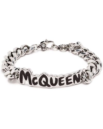 Alexander McQueen Mcqueen Graffiti Bracelet - Metallic