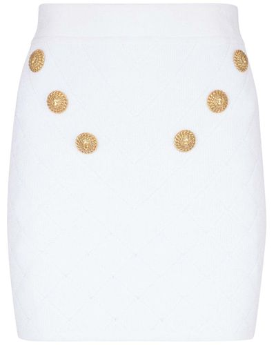 Balmain Mini Skirts - White