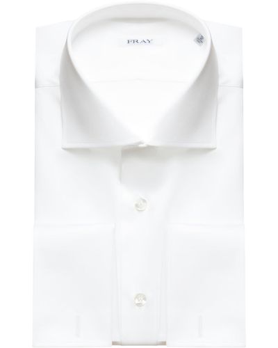 Fray Camicia in cotone polso gemelli - Bianco