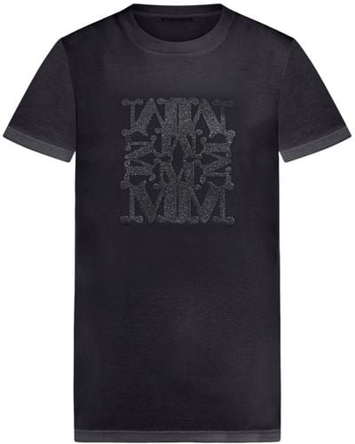 Max Mara T-shirt con ricamo - Nero