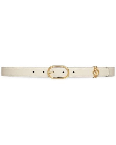 Gucci Belt With Round gg Cross - White