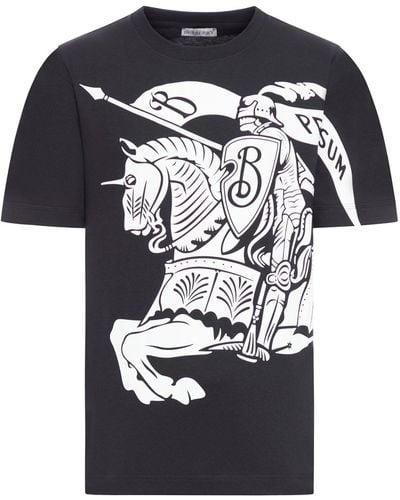 Burberry Printed Cotton T-shirt - Black