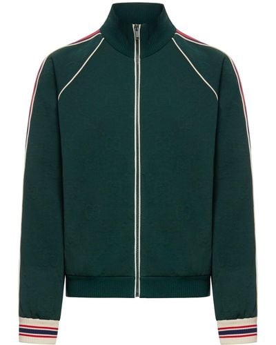 Gucci gg Jacquard Jersey Zip Jacket - Green