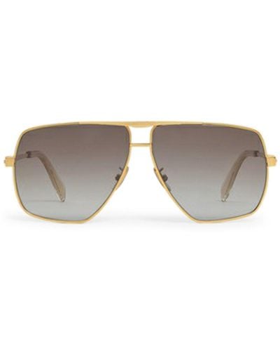 Celine Metal Frame 25 Sunglasses In Metal With Polarized Lenses - Grey