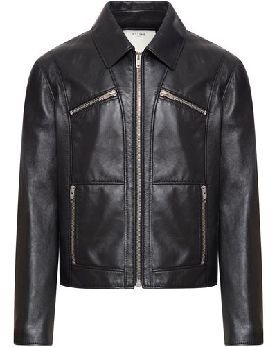 Celine Jacket In Leather - Black