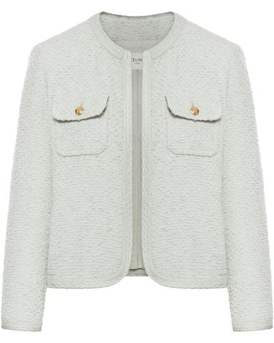 Celine Jacket Without Buttons - White