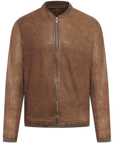 Salvatore Santoro Leather Jacket - Brown