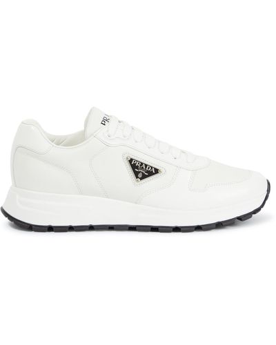 Prada Prax 1 Trainers In Re-nylon And Brushed Leather - White