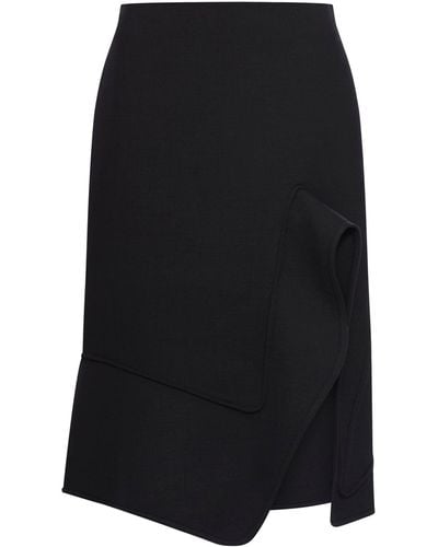 Bottega Veneta Asymmetric & Draped Skirt - Black