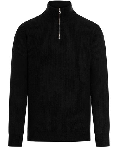 Roberto Collina Sweater With Zip - Black