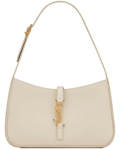 Saint Laurent Le 5 À 7 Hobo Bag In Smooth Leather - White
