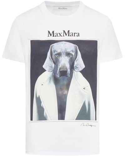 Max Mara T-shirt con stampa - Blu