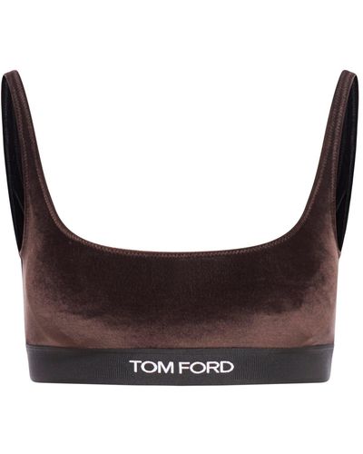 Tom Ford Top With Jacquard Effect - Brown