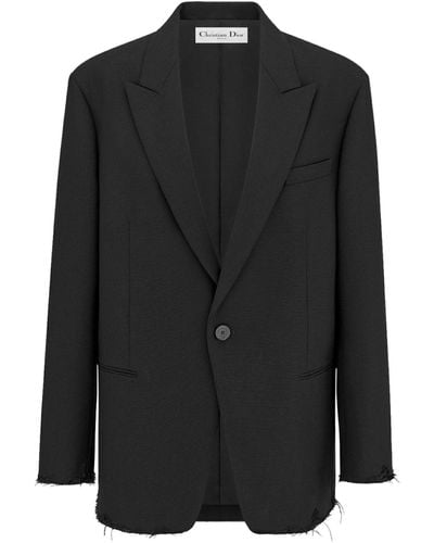 Dior Black Wool And Mohair Oversized Blazer