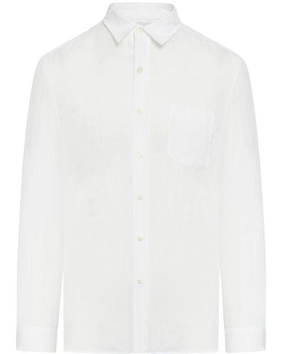 120% Lino Camicia in lino - Bianco