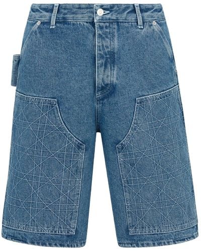 Dior Cannage Carpenter Style Bermuda Shorts - Blue