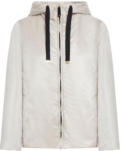 Max Mara The Cube Travel Jacket In Water-repellent Technical Canvas - White